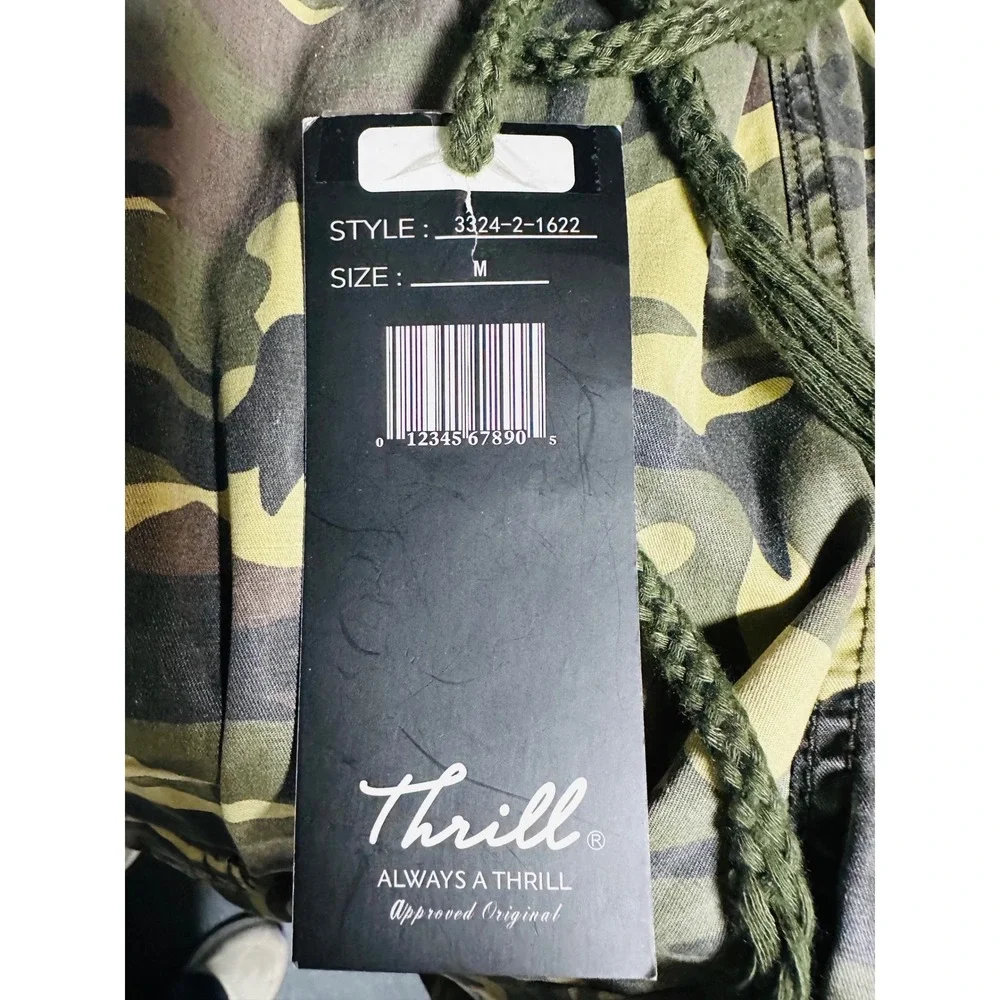 Thrill Camo Cargo Jumpsuit One Piece Utility Pants Women's Size‎ M NWT